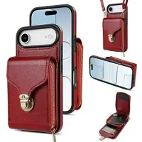 Mtp Products iPhone Air Alt-i-et cover med pung og rem - rød