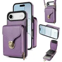 Mtp Products iPhone Air Alt-i-et cover med pung og rem - Lilla
