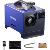 Vevor Dieselvarmer, 12-24V 5-8KW, Alt-i-en bærbar dieselluftvarmer med fjernbetjening og LCD-display, hurtig opvarmning lav støj, 5 L brændstoftank til køretøjer, autocampere, varevogne, traktorer og