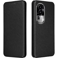 Mtp Products Oppo Reno10 Pro+ Flip Cover - Karbonfiber - Sort