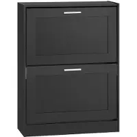 SoBuy Skoskab Sort 60x80x25 cm