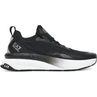 Emporio Armani EA7unisex. 7X000343_AF18639 Crusher Sonic Knit Sneakers sort (40 2/3), Hvid, Fast, Blonder, Casual, Sport, Multisport
