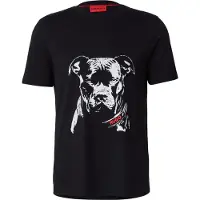 HUGO T-shirt i bomuldsjersey med hundegrafik