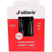 Vittoria 2x Ridearmor Tubeless 700c X 28 + 2x Competition Tubes Landevejsdæk