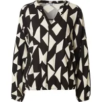 Sublevel Bluse sort / naturhvid