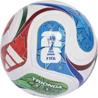 Adidas Fodbold Trionda League J290 VM 2026 - Hvid/Blå/Rød, størrelse Ball SZ. 5