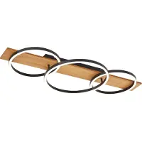 QAZQA Design loftslampe sort rund inkl. LED 3-trins dæmpbar - Nimue