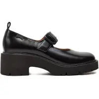 Camper Campertil kvinder. K201681-001 Milah læderballerinaer sort (39), 3-5 cm, Spænder, Casual, Klassisk