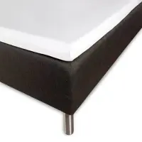 Borås Cotten Blødt kuvertlagen 140x200 cm - 100% bomuldssatin - 8 cm i højden - Hvidt lagen til topmadras - Cloud satin lagen