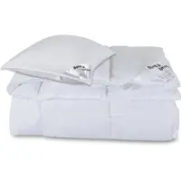 Borg Living Dyne pude sæt - Helårs fiberdyne 140x220 cm + pude 60x63 cm - Microfiber dyne -