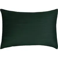 Borg Living Pudebetræk 70x100 cm - 100% bomuldssatin - Gavlpude - Klassisk grønne striber
