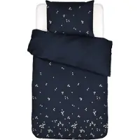 Essenza sengetøj - 140x220 cm - 100% bomuldspercale sengesæt - Leia Nightblue sengelinned