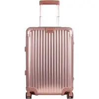Borg Living Håndbagage kuffert - Aluminiums kuffert - Rosa-guld - Luksuriøs trolley med TSA lås - 36 liter