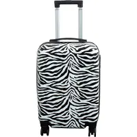 Borg Living Kabine kuffert - Hardcase letvægt kuffert - Trolley med motiv - Zebra