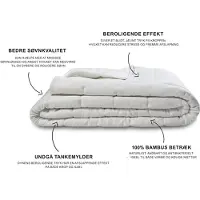 Borg Living Tyngdedyne 7,7 kg - Vægtdyne med 100 % bambus betræk - Kølende og åndbar effekt - 140x220 cm -
