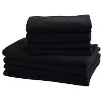 Borg Living Microfiber håndklæder - 8 stk i pakke - Sort - Letvægts håndklæder