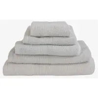 ByBorg Håndklædepakke med 6 stk. - 100% Blødt bomuld med høj absorberingsevne - Lysegrå håndklæder fra danske By Borg