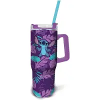 Disney Stitch termokop med sugerør og håndtag - Tumbler drikkedunk 940 ml