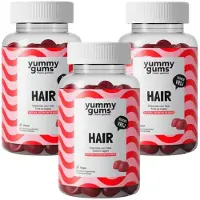 Yummygums Hår Vingummier Kurbox - 3x60 stk.