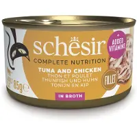 Schesir Økonomipakke Complete Nutrition Filet i bouillon 24 x 85 g - Tun med kylling