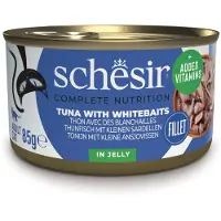 Schesir Økonomipakke Complete Nutrition Filet i gelé 24 x 85 g - Tun med hvidfisk