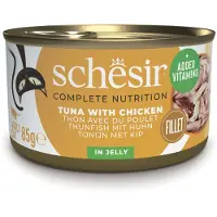 Schesir Økonomipakke Complete Nutrition Filet i gelé 24 x 85 g - Tun med kylling