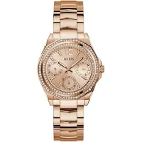 GUESS Analogt ur 'Ritzy' rosa guld