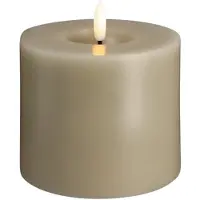 Moods & More LED bloklys i kit grey med smelteeffekt - Ø 9,9 cm x H 10 cm