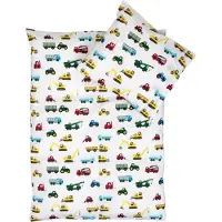 Borg Design Baby sengetøj 70x100 cm - Arbejdsbiler - 100% Økologisk bomuld