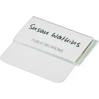 Durable Navneskilt 40x75 mm transparent med tuck flap - (25 stk.)