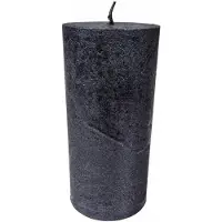 Affek Design Candle RUSTIC METALIC Large paraffin cylinder 7x15cm black