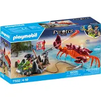 Playmobil 71532 Pirater: Kæmpe Kampkrabbe - Pirat mod Kæmpe Krabbe med grappling-krogskanon, slynge og bevægelige kløer