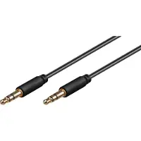 Wentronic goobay AVK 183-0050 mini - Audiokabel - mini-phone stereo 3.5 mm han til mini-phone stereo 3.5 mm han - 0.5 m - sort