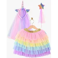 Den Goda Fen Udklædning - Tutu Unicorn Set - - 5-8 år (110-128) - Udklædning