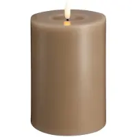 Moods & More LED bloklys i sand med smelteeffekt - Ø 9,9 cm x H 15 cm