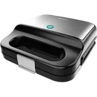 Cecotec Rock'nToast 4in1 - Toast maskine / vaffelbager / grill - 1 kW - rustfrit stål