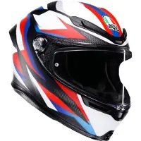 AGV K6 S Timewarp Integralhjelm Mat/Sort/Rød/Blå S