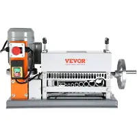 Vevor Automatisk Afisoleringsmaskine, 1,5 mm-40 mm Elektrisk Motoriseret Kabelafisoleringsmaskine, 370 W, 26,8 m/min. Afisoleringsmaskine med Ekstra Manuel Håndsving, 11 Kanaler til Genbrug af Skrotko