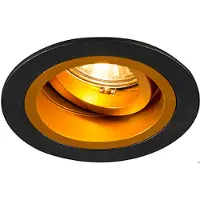 QAZQA Smart spotlight rustbrun med træ justerbar inkl. WiFi GU10 - Gina