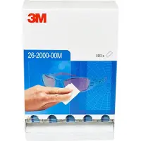 3M Renseservietter, 26-2000-00, antidug, antistatisk, hvid, pakke med 500 stk