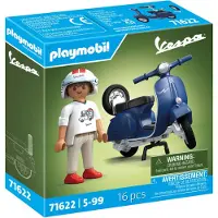 Playmobil Cars 71622 1969 Vespa 150 Sprint Veloce Blue Faithful Model for Collectors and Fans inkluderer alsidigt tilbeh?r og aftageligt reserveh