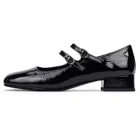 Martinelli Martinellitil kvinder. S021-B510HY Sorte Serpenti-ballerinaer i læder (38), 3-5 cm, Spænder, Casual, Klassisk
