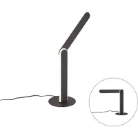 QAZQA Design bordlampe sort inkl. LED 3-trins dæmpbar - Gate