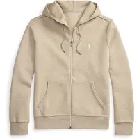 Ralph Lauren Polo Ralph Laurentil mænd. 710881517509 Dobbeltstrikket sweatshirt med beige lynlås (XL), Casual, Bomuld