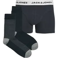 Jack & Jones Boksershorts 'JACORDINARY' navy / grå-meleret