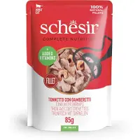 Schesir Økonomipakke: 24 x 85 g Complete Nutrition Filet i gelé - Tun med rejer