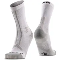 X-socks - Langrendstøj - Trail Run Discover Crew Arctic White/Pearl Grey til Unisex - Størrelse 45-47 - Hvid
