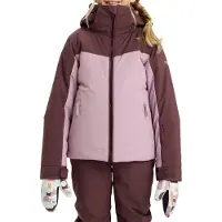 Roxy - Skijakker børn - Free Jet Block Girl Jacket Discreet Mauve til UnisexUld - Børnetoj Størrelse 12 År - Bordeaux