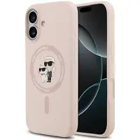 Karl Lagerfeld Silikone Karl&Choupette Ring MagSafe-etui til iPhone 17 - Pink