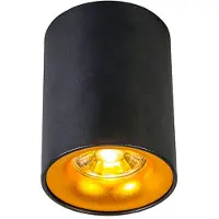 QAZQA Smart spotlight sort med guld inkl. GU10 WiFi lyskilde - Ronda